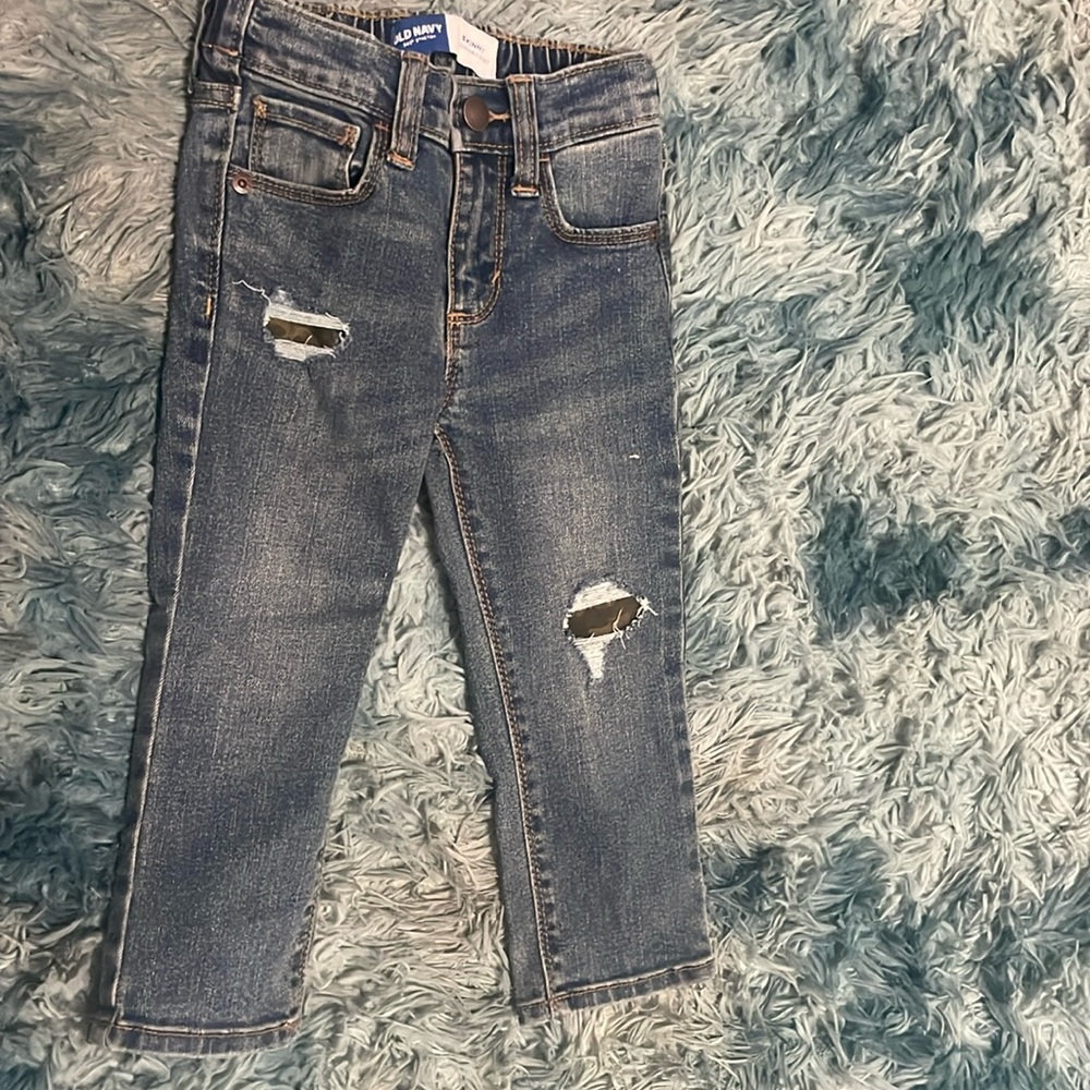 Old Navy toddler distressed skinny leg denim jeans size 2T